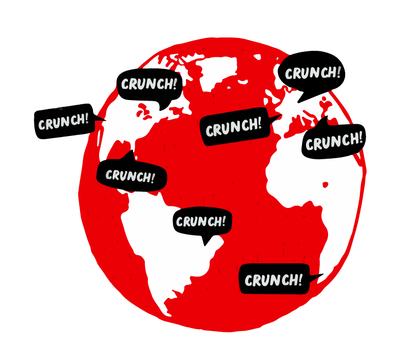 image: international map crunch globe